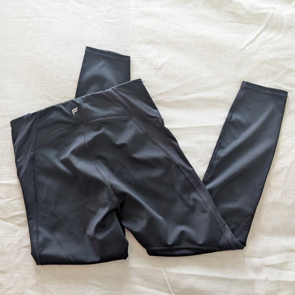 Fabletics Women's Black Mesh 7/8's Leggings size Small